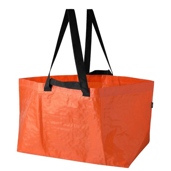 IKEA - KUSTFYR Set of Two Fall Autumn Halloween Orange Bat Shopping Tote… - Picture 2 of 10